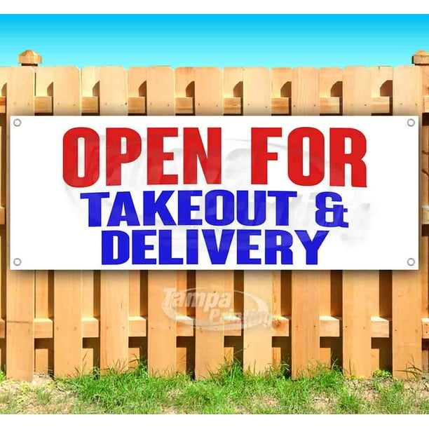 All Deliveries 13 oz Heavy Duty Vinyl Banner Sign with Metal Grommets Flag, Many Sizes Available New Store Advertising